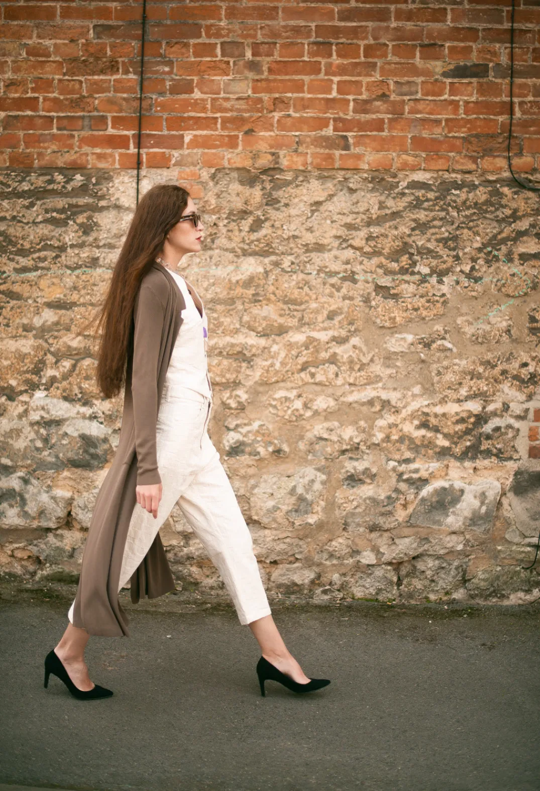 Isabel Benenato Cardigans^Long Knit Cardigan in Soil