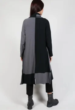 Philomena Christ Cardigans^Long Length Cardigan in Black Grey Check