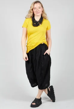Rundholz Dip T-shirts^Long Length Short Sleeved T Shirt in Yellow