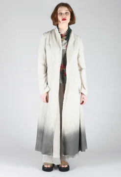 Sanctamuerte Coats^Long Ombre Coat in Cotone Degrade Sand