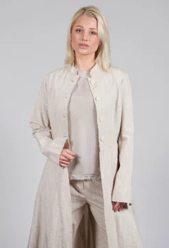 Sanctamuerte Coats^Long Ombre Coat in Cotone Degrade Sand