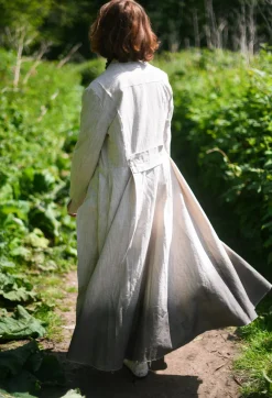 Sanctamuerte Coats^Long Ombre Coat in Cotone Degrade Sand