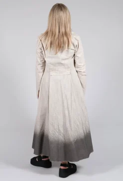 Sanctamuerte Coats^Long Ombre Coat in Cotone Degrade Sand