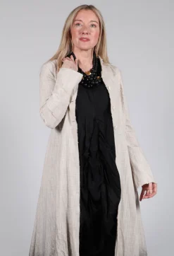 Sanctamuerte Coats^Long Ombre Coat in Cotone Degrade Sand