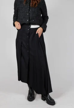 Sarah Pacini Skirts^Long Pleated Skirt in Black