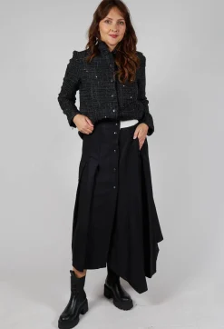 Sarah Pacini Skirts^Long Pleated Skirt in Black