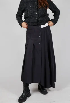 Sarah Pacini Skirts^Long Pleated Skirt in Charcoal