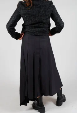 Sarah Pacini Skirts^Long Pleated Skirt in Charcoal
