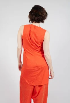 Rundholz Dip Tops^Long Printed Vest in Mandarine