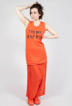 Rundholz Dip Tops^Long Printed Vest in Mandarine