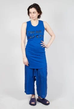Rundholz Dip Tops^Long Printed Vest in Royal