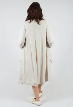 Rundholz Mainline Coats^Long Ribbed Cardigan in Bone Mel