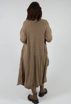 Rundholz Mainline Coats^Long Ribbed Cardigan in Camel Mel