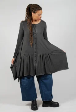 Pluslavie Tops^Long Ribbon Jacket in Asphalt