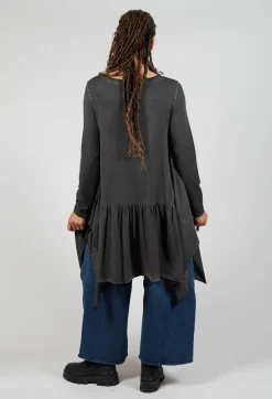 Pluslavie Tops^Long Ribbon Jacket in Asphalt