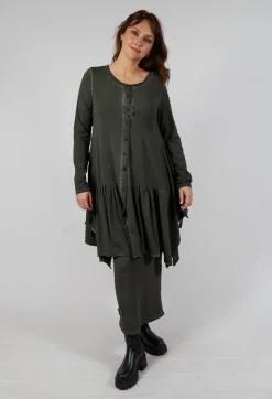 Pluslavie Tops^Long Ribbon Jacket in Olive