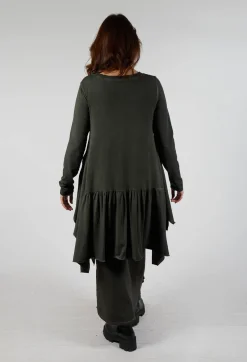Pluslavie Tops^Long Ribbon Jacket in Olive