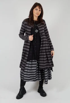 Pluslavie Tops^Long Ribbon Jacket in Stripe