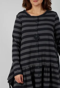 Pluslavie Tops^Long Ribbon Jacket in Stripe