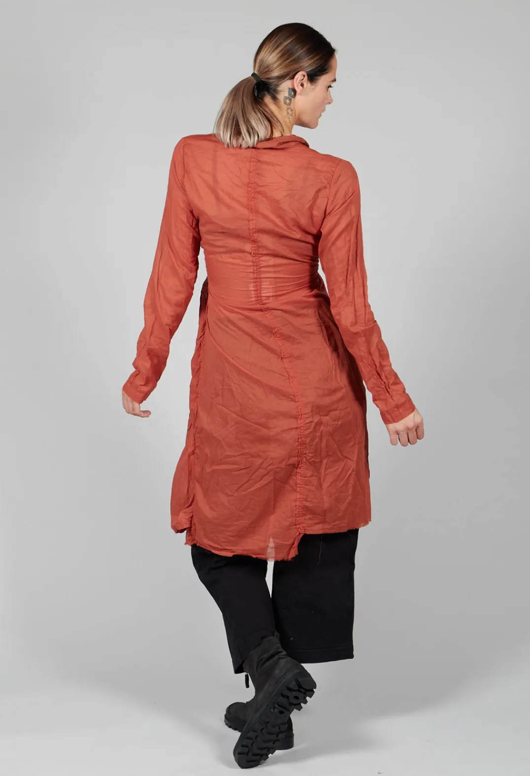 Pal Offner Shirts & Blouses^Long Sheer Shirt in Picante