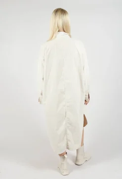 Album Di Famiglia Dresses^Long Shirt Dress V in Off White