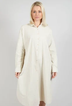 Album Di Famiglia Dresses^Long Shirt Dress V in Off White