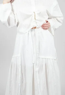 Isabel Benenato Skirts^Long Skirt in White