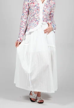 Isabel Benenato Skirts^Long Skirt in White