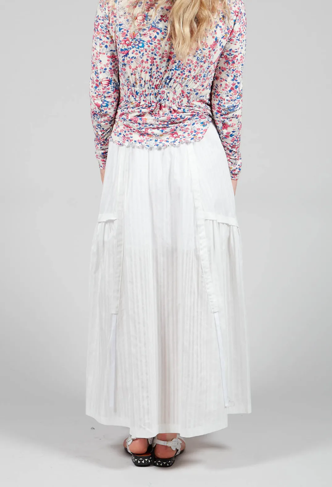 Isabel Benenato Skirts^Long Skirt in White