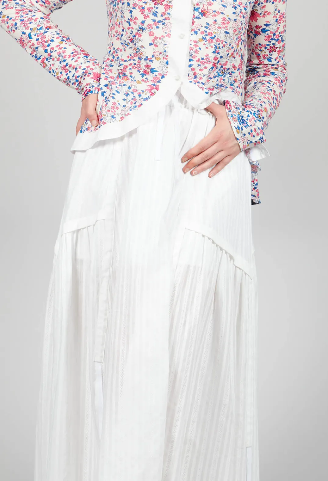 Isabel Benenato Skirts^Long Skirt in White