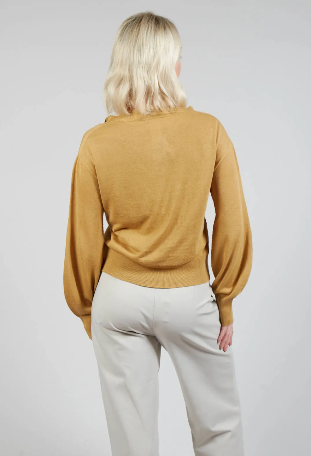 Sarah Pacini Cardigans^Long Sleeve Cardigan in Mustard