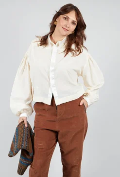 Umit Unal Shirts & Blouses^Long Sleeve Cotton Shirt in Cream