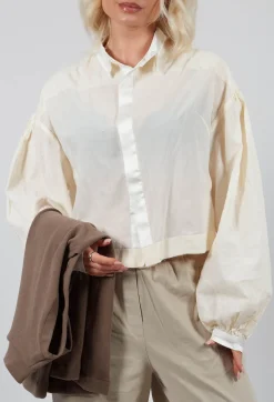 Umit Unal Shirts & Blouses^Long Sleeve Cotton Shirt in Cream