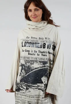 Rundholz Dip Dresses^Long Sleeve High Neck Dress in Eraser Print