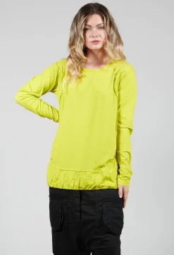 Rundholz Dip T-shirts^Long Sleeve Jersey T Shirt with Ruffle Hem in Spring