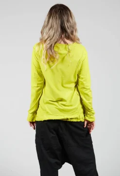 Rundholz Dip T-shirts^Long Sleeve Jersey T Shirt with Ruffle Hem in Spring