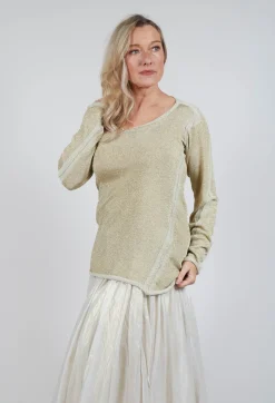 Rundholz Mainline Jumpers^Long Sleeve Metallic Knit in Gold