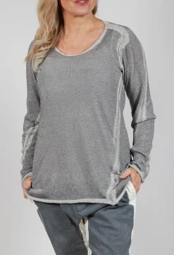 Rundholz Mainline Jumpers^Long Sleeve Metallic Knit in Asteroid Sparkle