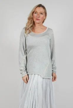Rundholz Mainline Jumpers^Long Sleeve Metallic Knit in Moon Sparkle