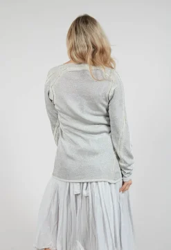Rundholz Mainline Jumpers^Long Sleeve Metallic Knit in Moon Sparkle