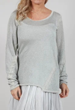 Rundholz Mainline Jumpers^Long Sleeve Metallic Knit in Moon Sparkle