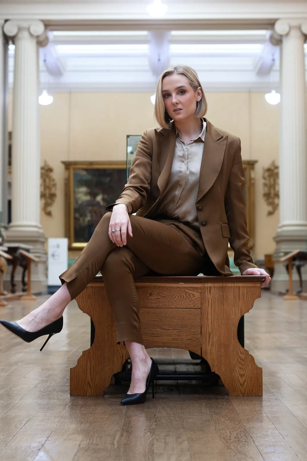 T.ba Shirts & Blouses^Long Sleeve Shirt in Champagne