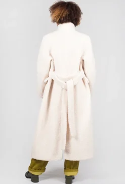 Beatrice B Coats^Long Sleeve Teddy Coat in Cream