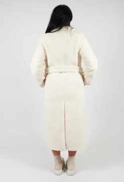 Beatrice B Coats^Long Sleeve Teddy Coat in Cream