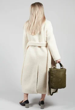 Beatrice B Coats^Long Sleeve Teddy Coat in Cream