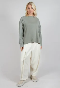 Moyuru Jumpers^Long Sleeve Top in Light Grey