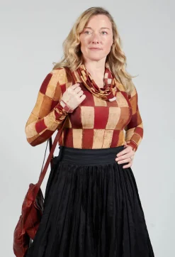 Masnada Shirts & Blouses^Long Sleeve Wide Neck T-Shirt in Byzantine Print