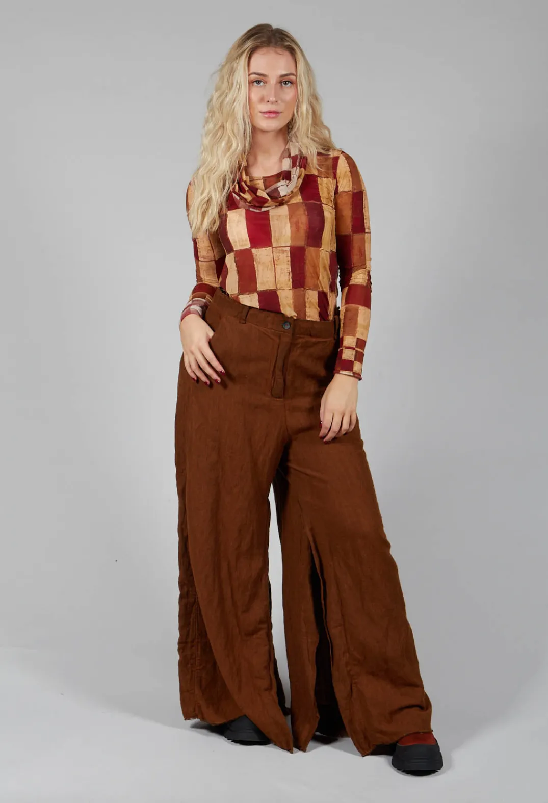 Masnada Shirts & Blouses^Long Sleeve Wide Neck T-Shirt in Byzantine Print