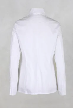 Anett Rostel Shirts & Blouses^Long Sleeved Blouse with Zip Detail in White