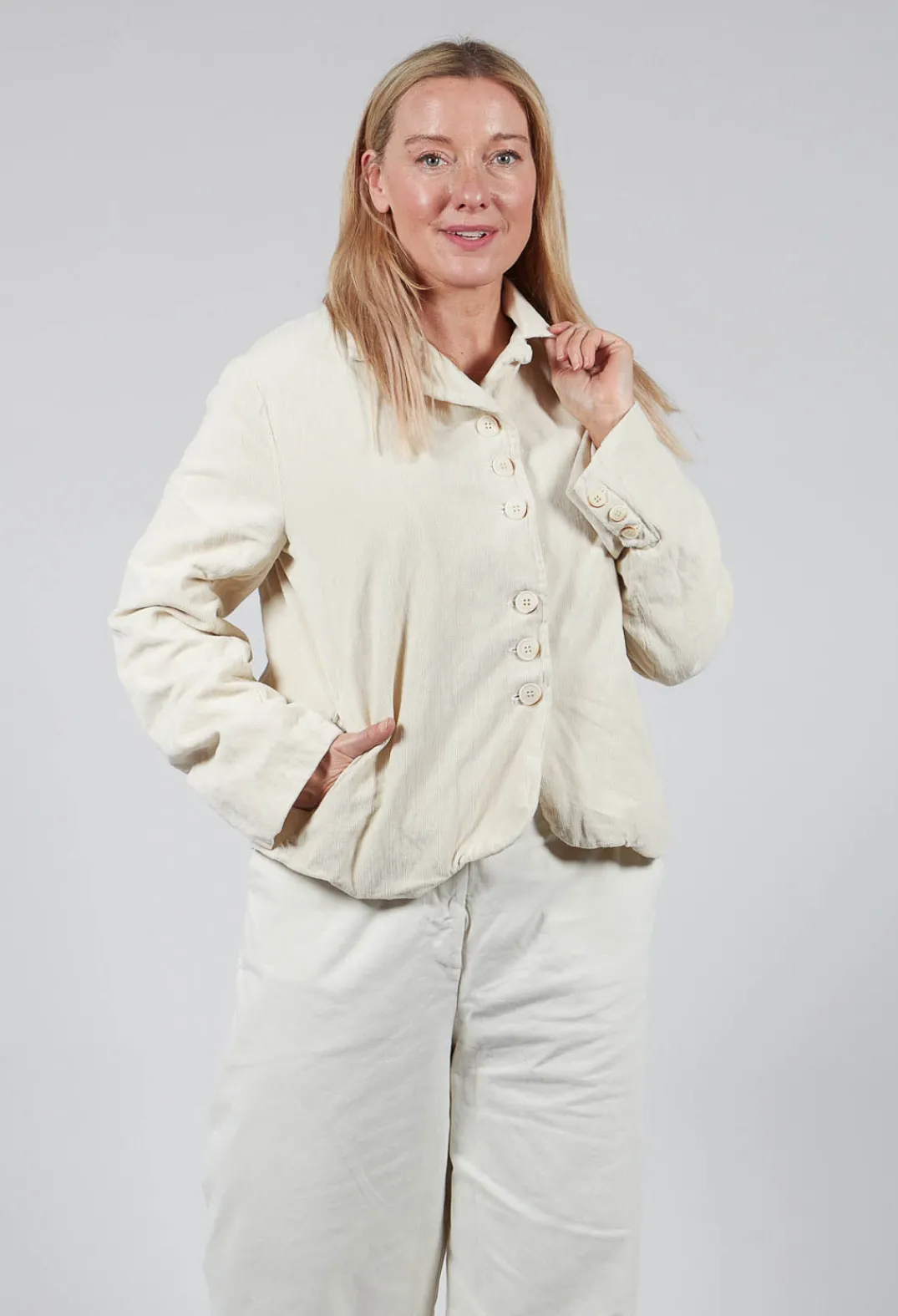 Aequamente Jackets^Long Sleeved Jacket in Chalk